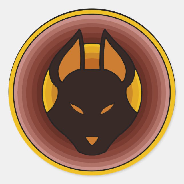 Ancien Autocollant Logo de Dieu égyptien Wepwawet (Devant)