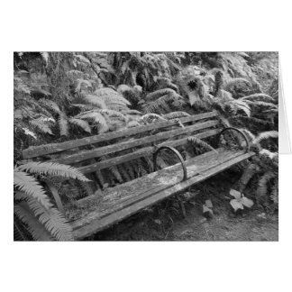 Ancien banc de jardin en carte monochrome