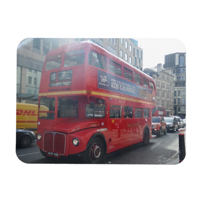 Ancien bus Red City Londres Magnet 3"x4" (Horizontal)