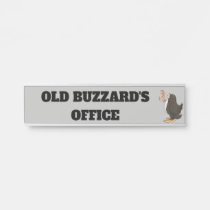 Ancien Buzzard du bureau suspendu plaque de nom