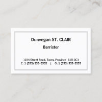 Ancien Carte de visite de procureur professionnel
