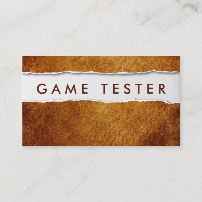 Ancien Carte de visite de test de jeu de papier dé (Devant)