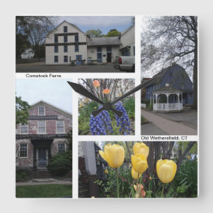 Ancien champ météo CT - Comstock Horloge murale en