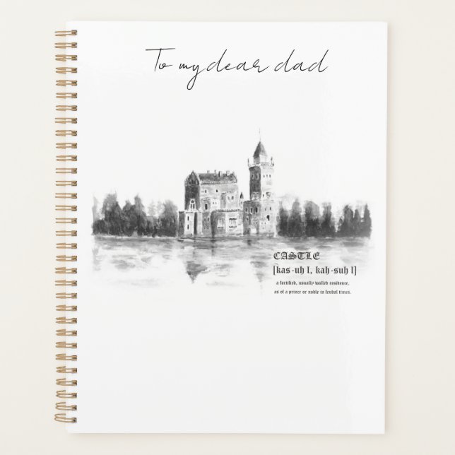 ancien château au bord du lac noir et blanc (Devant)