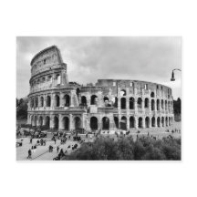 Ancien Colisée de Rome noir & blanc Carte postale