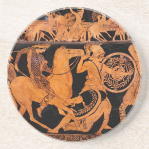 Ancien Dessous de verre d'art classique grec en gr