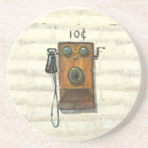 ancien dessous de verre de téléphone mural