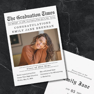 Ancien journal Faire-part de diplôme Invitation