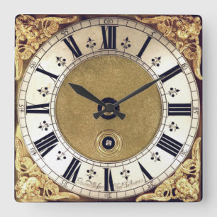 Ancien look doré Numéros romains Horloge