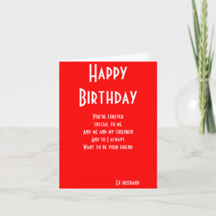 Ancien mari encore amis cartes d'anniversaire