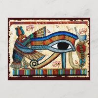 Ancien OEil égyptien de HORUS carte postale Wadjet
