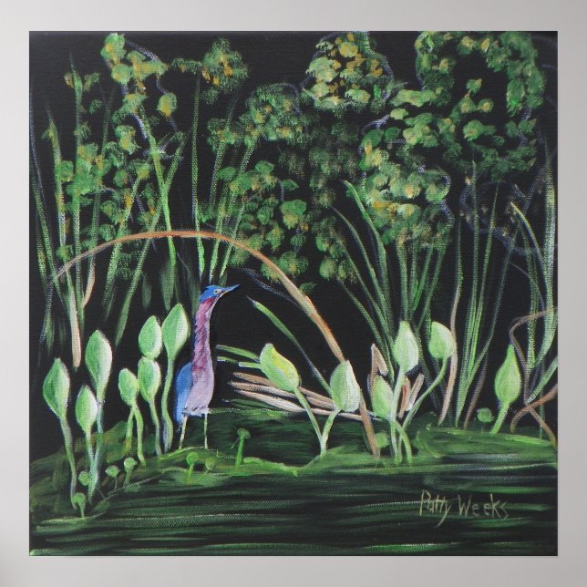 ANCIENNE AFFICHE D'OISEAU DE FLORIDE (Devant)