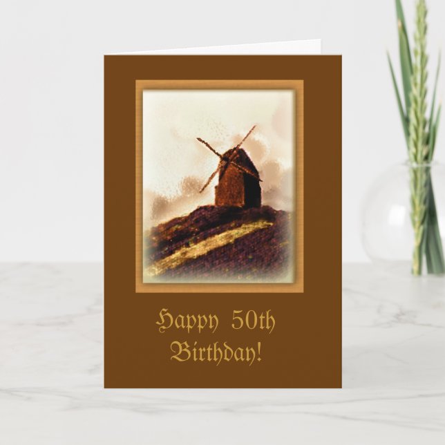 Ancienne carte d'anniversaire personnalisée pour l (Devant)