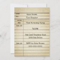 Ancienne carte de bibliothèque 71e fête d'annivers