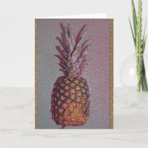 Ancienne carte de voeux d'ananas