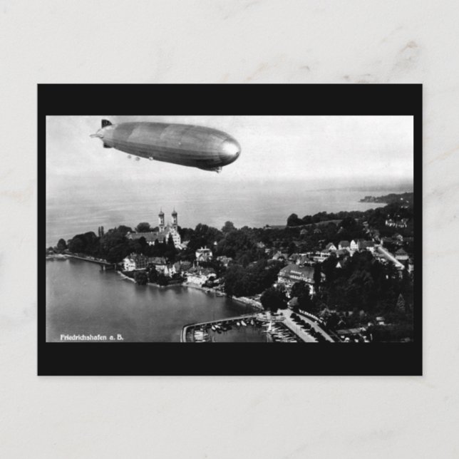 Ancienne carte postale - Aéroport sur Friedrichsha (Devant)