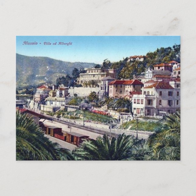 Ancienne carte postale - Alassio, Ligurie, Italie (Devant)