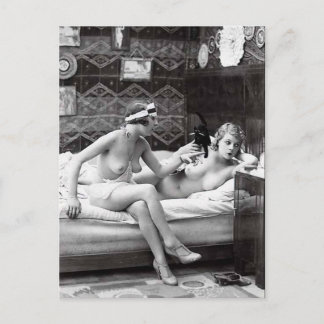 Ancienne carte postale - Amis intimes