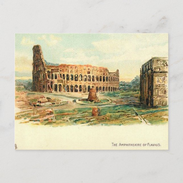 Ancienne carte postale - Amphithéâtre de Flavius,  (Devant)