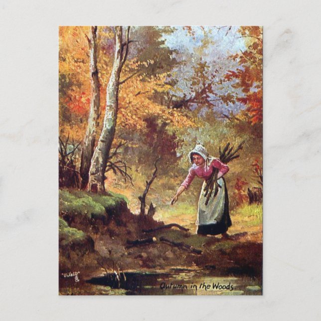Ancienne carte postale - Automne (Devant)