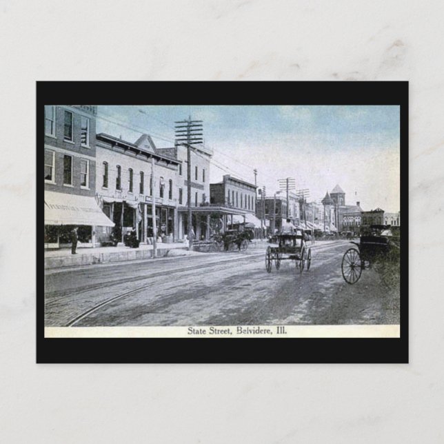 Ancienne carte postale - Belvidere, Illinois (Devant)