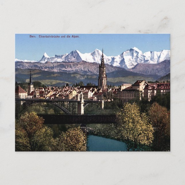 Ancienne carte postale - Berne et les Alpes, Suiss (Devant)