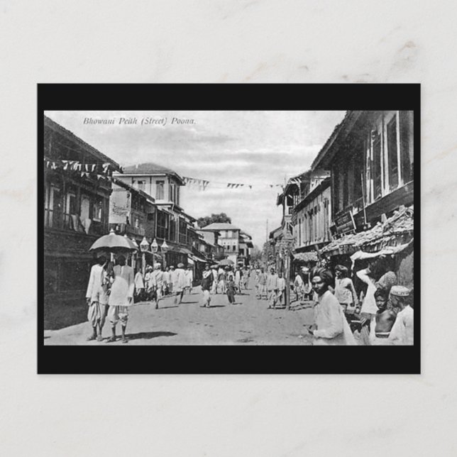 Ancienne carte postale - Bhowani Street, Pune, Ind (Devant)