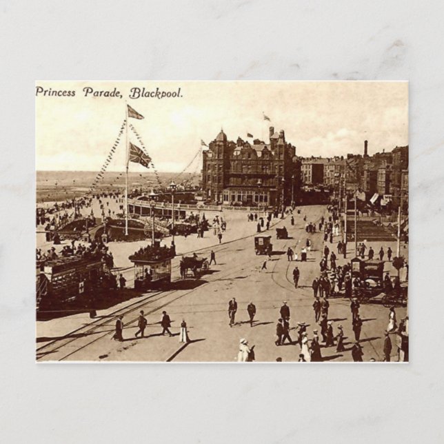 Ancienne carte postale, Blackpool (Devant)