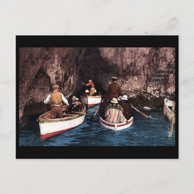 Ancienne carte postale - Blue Grotto, Capri, Itali (Devant)