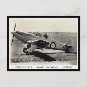 Ancienne carte postale - Boulton Paul "Defiant"