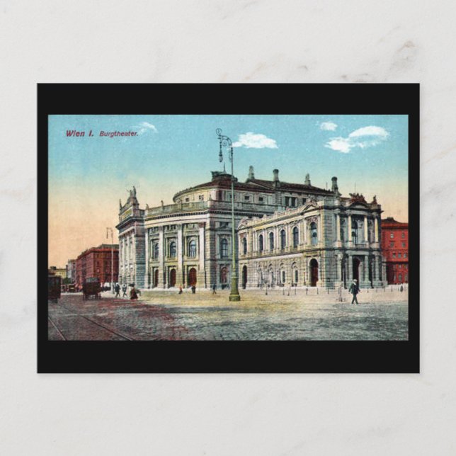 Ancienne carte postale - Burgtheater, Vienne (Devant)