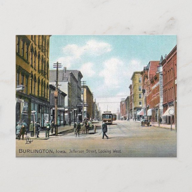 Ancienne carte postale - Burlington, Iowa, USA (Devant)