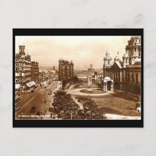 Ancienne carte postale - Carré Donegall, Belfast
