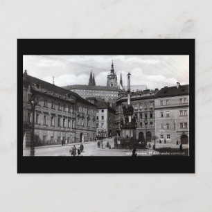 Ancienne carte postale, Carré Malostranske, Prague