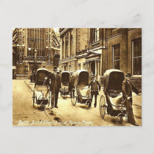 Ancienne carte postale - Chaises de bain, Bain