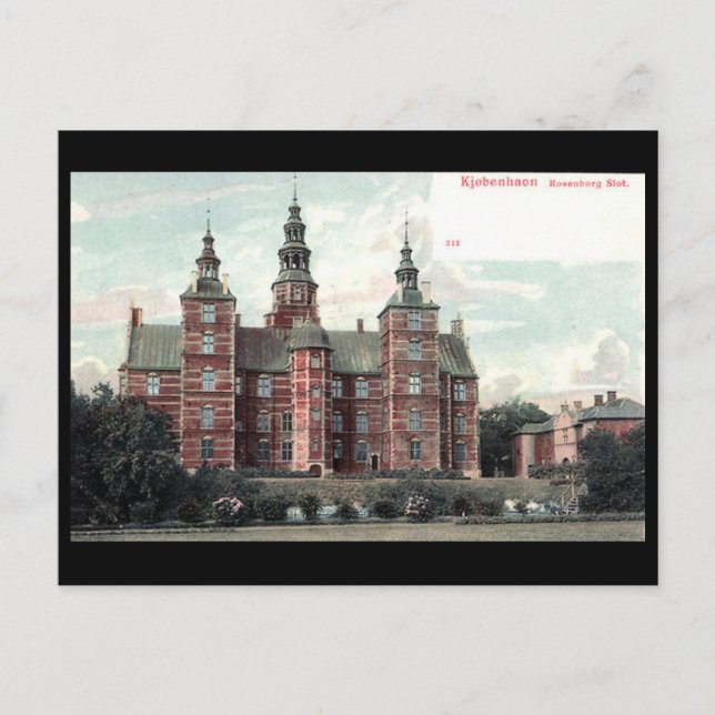 Ancienne carte postale - Château Rosenborg, Copenh (Devant)