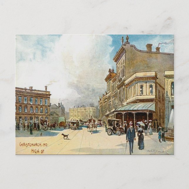 Ancienne carte postale - Christchurch, Nouvelle-Zé (Devant)