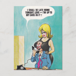 Ancienne carte postale comique