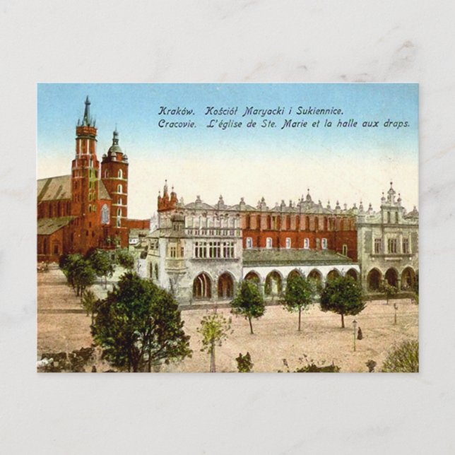 Ancienne carte postale - Cracovie, Pologne (Devant)