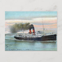 Ancienne carte postale - DAR Steamer, Yarmouth, NS