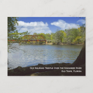 Ancienne carte postale de trèfle ferroviaire