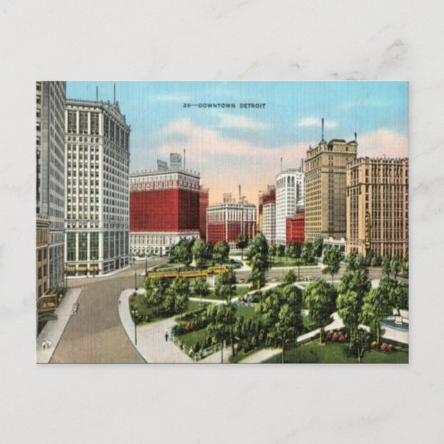 Ancienne carte postale - Detroit, Michigan (Devant)