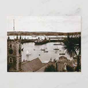 Ancienne carte postale - Docks, Falmouth, Cornouai