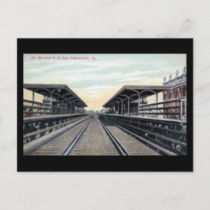 Ancienne carte postale - Elevant RR, Philadelphie 