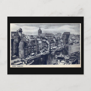 Ancienne carte postale, Gdansk/Danzig - Langebruck