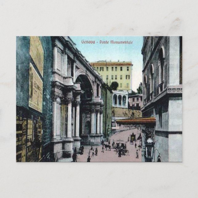 Ancienne carte postale - Gênes, Italie (Devant)