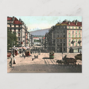 Ancienne carte postale - Genève, Suisse