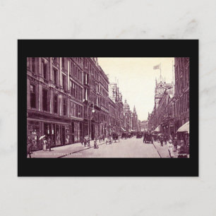 Ancienne carte postale, Glasgow, rue Buchanan