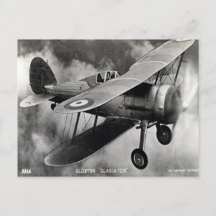 Ancienne carte postale - Gloster "Gladiator"