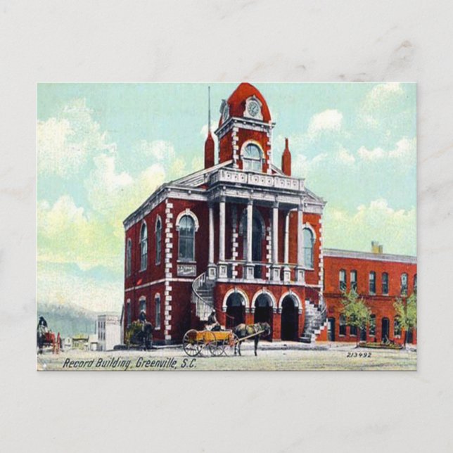 Ancienne carte postale - Greenville, Caroline du S (Devant)